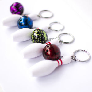 LYM Simulated Bowling Ball Keychain Pendant Car Key Chain Key Ring Bag Charms Car Key Accessories For Man Women Gift