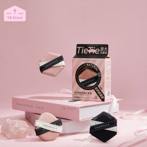 Bộ 3 Mút Trang Điểm Amortals TieTie Pink &amp Black Tán Kem Nền Cushion Chuyên Dụng Tiện Lợi