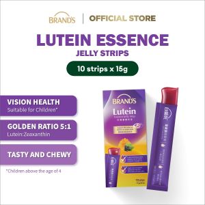 BRANDS Lutein Essence Jelly Strips 15g (10 pcs/pack) - Boost Healthy Vision Reduces Eye Fatigue For ages 4+