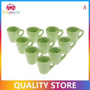 [Eleanor] 10pc 1:12 Dollhouse Miniature Mug Water Cup Model Kitchen Accessories Toys