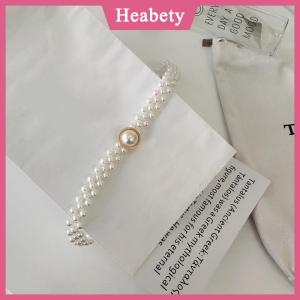 Heabety Ngọc trai lớn chuỗi eo của phụ nữ vành đai đàn hồi với kim cương trang trí tất cả các trận đấu váy thời trang giản dị thiết kế sang trọng tráng Gothic