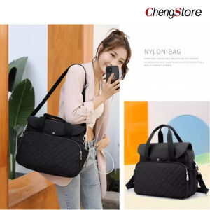 Multi-pocket Nylon Bag with USB Port 女包 - Waterproof Women Shoulder Bag Handbag Backpack Laptop Bag(13.3")