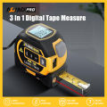 AumoPro 1Pc Laser Tape Measure 3 in 1 Digital Tape Measure High Precision Laser Rangefinder Steel Tape Measure Metric and US Units with LCD Digital Display - Zero Point Magnetic Ruler Hook. 