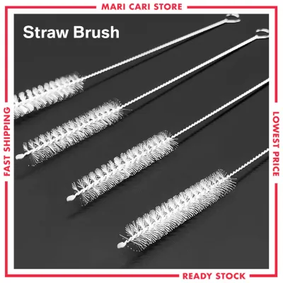 Stainless Steel Straw Brush Baby Feeding Bottle Straw Cleaning Brush Multipurpose Berus Straw Botol Bayi