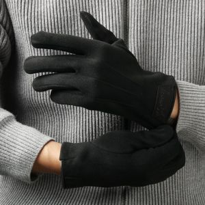 DGFDF Touch Screen Men Gloves Keep Warm Solid Color Winter Velvet Mittens Fashion Thicken Full Finger Gloves Ladies