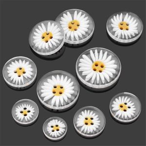 20Pcs Resin Buttons Daisy Hand Sewing Buttons Craft Buttons for Sewing DIY Crafts Clothes 11.5-30MM