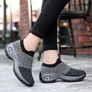 Womens Slip - On Mesh Athletic Shoes with Air Cushion Sole - Comfortable & Breathable for Daily Wear and Light Workouts