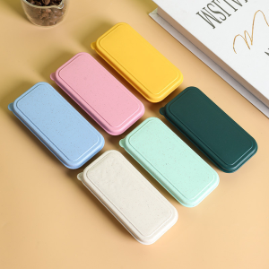 304 Stainless Steel Portable Spoon Fork Short Handle Children Student Tableware Dessert Fruit Mini with Silicone Box