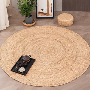 Th-เสื่อถักหญ้าธรรมชาติ Pu หญ้าเชือกถัก ร้านขายเสื้อผ้าตกแต่งการถ่ายภาพแมว Scratcher เสื่อพรมปูพื้น