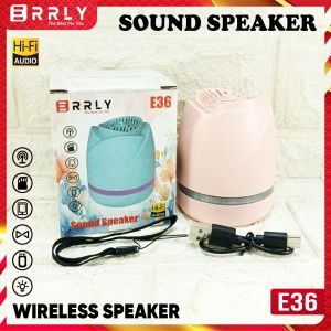 Speaker Bluetooth ERRLY E36 RGB LED Lighting Speakers Wireless Rose Super Bass TWS 2 IN 1