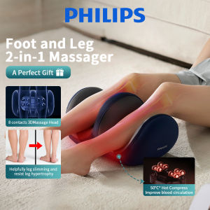 【Hot Sale】Philips Foot Massager Leg Massager 2 in 1 Massager Leg Slimming and Hot Compress Foot Massager Electric with Hand Control Multifunctional Massager Device