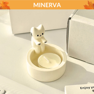 Giá đỡ nến tealight mèo con dễ thương trang trí nhà cửa quà tặng bạn bè