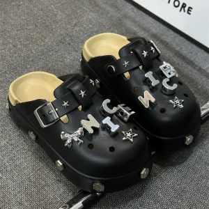 [Free Shipping] New Spring And Summer Thick-Soled 5Cm Height-Increasing Closed-Toe Half-Slipper Summer Outdoor Clogs