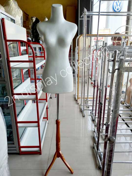 patung dm butek plus tiang kayu | patung baju | manekin baju | patung
