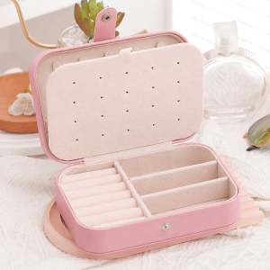 Hộp Đựng Trang Sức Mini Nhiều Ngăn Bọc Da Hình Chữ Nhật Hộp Nữ Trang Chia Ngăn Nhỏ Gọn Đựng Phụ Kiện Đa Năng