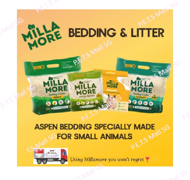 EA PKT) Millamore Premium Aspen Wood Bedding suitable for Small Litter