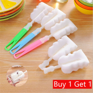 2PC Bottle Sponge Brush Bottle Care Cleaning Baby Milk Feeding Cleaning Washing Cleaner Cup Accessories (Random Color)MY17