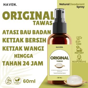 NATURAL DEODORANT TAWAS ORIGINAL 60ML - DEODORANT PENGHILANG BAU BADAN BAU KETIAK - DEODORANT TAHAN LAMA 24 JAM - DEODORANT SPRAY TAWAS TANPA ALKOHOL