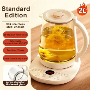 Multifunctional 2L Electric Kettle Health Pot 24H Keep Warm Household Automatic Tea Kettle Boiler for Hot Water Tea Ceremony Kitchen Counter