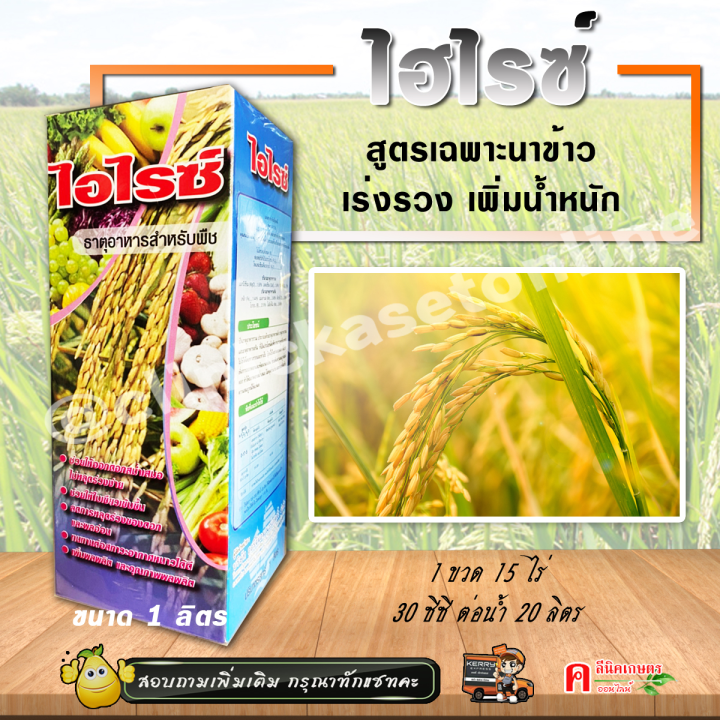 ไอไรซ์ ฮอร์โมนพืชสำหรับข้าวท้อง ออกรวง เพิ่มน้ำหนัก เมล็ดข้าวเต่งใส