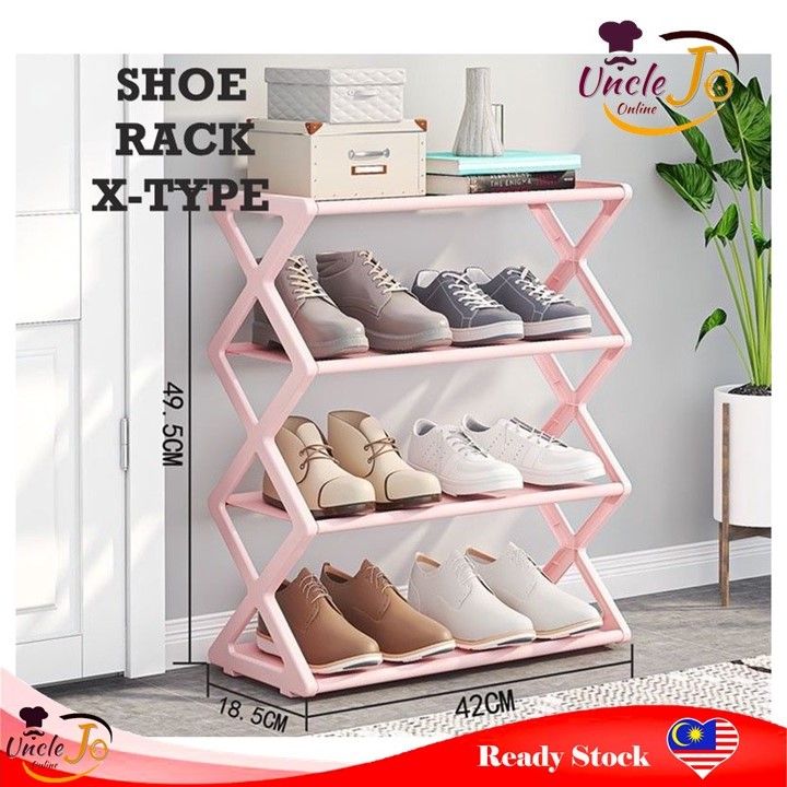 Multifunction Multilayer shoe rack Xtype firm Stainless steel Non