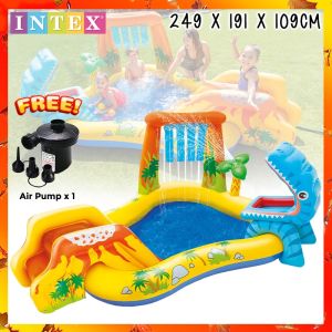 INTEX MULTI DESIGN Play Center Play Pool Children Toy Playground Inflatable Swimming Pool Water Slide Playground For Kids Kolam Mandi Kolam Gelongsor