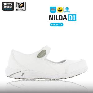 [ของแท้พร้อมส่ง] Safety Jogger รุ่น NILDA O1 รองเท้าทำงานสำหรับผู้หญิง รองเท้ากันลื่น รองเท้าป้องกันไฟฟ้าสถิต ESD