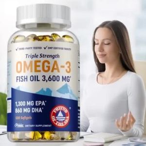 Pslalae Triple Strength -3 Fish Oil High EPA & DHA Dietary Supplement (30/60/120 Count)