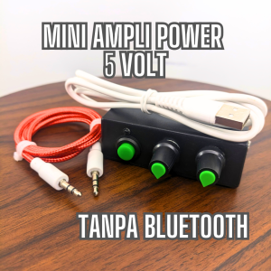 Power Ampli Mini Stereo 2 Potensio On Off + Input Aux (free kabel AUX) Bluetooth