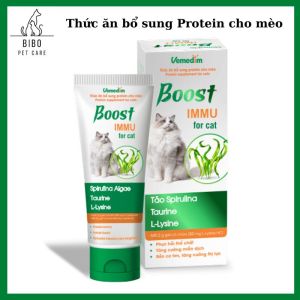 Vemedim Boost IMMU for cat gel dinh dưỡng bổ sung khoáng tảo biển chất xơ và protein cho mèo tuýp 60g