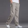 Men's Cotton Pants Loose Straight Cut Work Jogger Pant  Seluar Slack Lelaki Casual Cargo Trousers. 