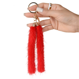 Elegant Mink Tail Keychain For Car Keys Bag Decors Soft Hair Accessory Stylish Gift Choice Stylish Car Key Decoration