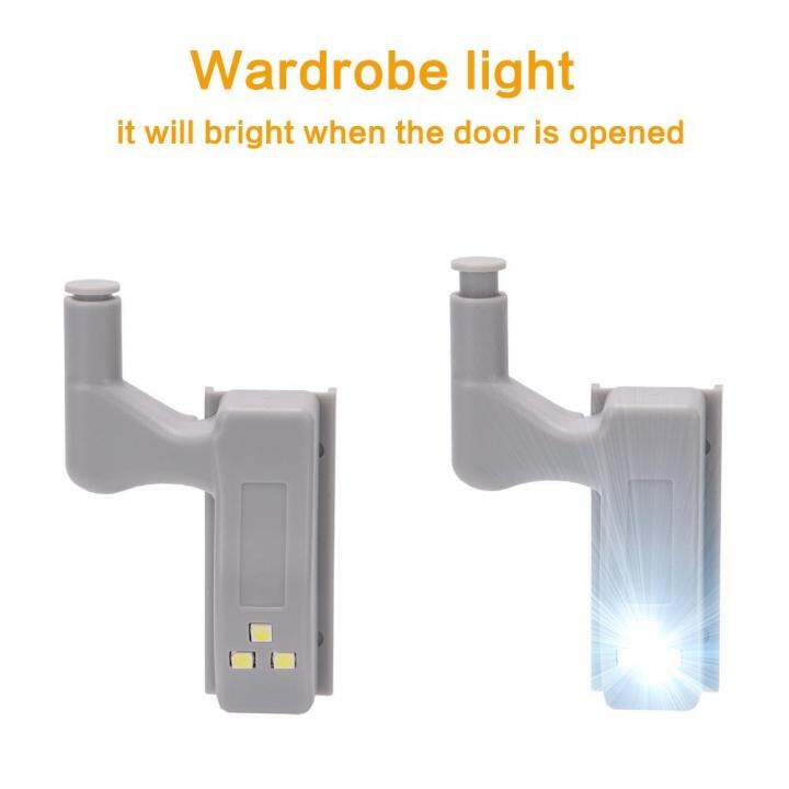 YESPERY 1 8pcs set Cabinet Hinge LED Sensor Light for Wardrobe