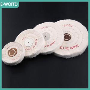 【E-WOITD】 3 4 5 6 7 8 bánh xe Buffing đánh bóng bánh xe bông Lint vải Buffing bánh xe vàng bạc trang sức gương đánh bóng bánh xe Flannelette