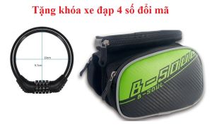 Túi 4 Ngăn Treo Sườn Xe Đạp Kèm Túi Chống Nước Cho Điện Thoại Tặng khóa 4 số đổi mật khẩu an toàn
