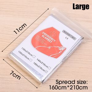 🔥Hot Sale🔥3PCS Outdoor Emergency Survival Blanket Foldable PET Aluminized Film Emergency Survival Rescue Insulation Blanket Waterproof Rescue Blanket