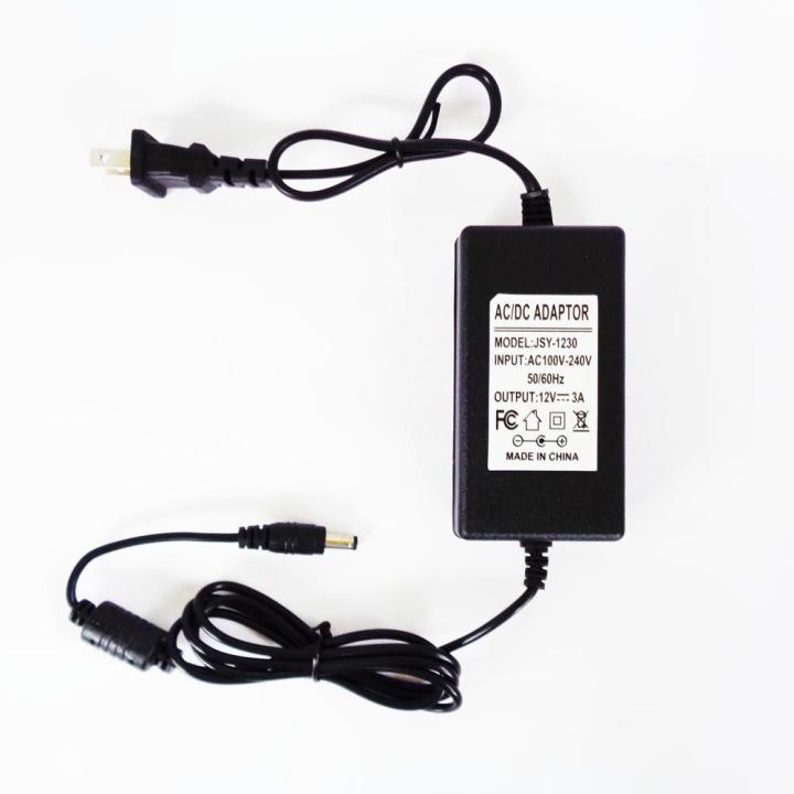 JSY-1230 AC/DC ADAPTER 12V-3A with 5.5x2.5mm USA Plug อะแดปเตอร์ ...