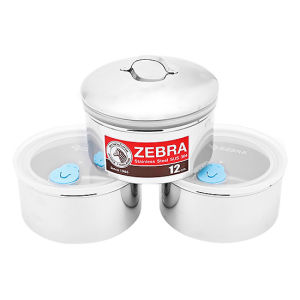 Camen 3 ngăn có nắp chống tràn 12x3cm - ZEBRA 150223