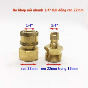 Bộ khớp nối nhanh bằng đồng Khớp nối nhanh dây cấp nước đầu ra máy rửa xe