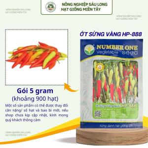 hạt giống ớt sừng vàng dạng trái châu phi HP88 - 5gr