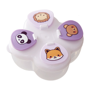 Space Saving Baby Storage Box 4-Compartment Design Rotating For Formula Protein Supplements Travel Essential