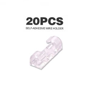 20Pcs Cable Clip Cord Organizer | Wire Holder Self-Adhesive for Desk Wall Cable Management Office Use