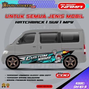 GM 03-STIKER DECAL MOBIL XPANTHER MOBILIO JAZZ AGYA CALYA AGYAP ERTIGA BRIO GRATIS CUSTOM NAMA