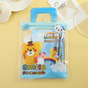 Gratis Semua - Set Pouch Karakter Mini / Set Mini Pouch Bag Karakter / Stationery Set Motif Karakter / Set Alat Tulis 6 in 1