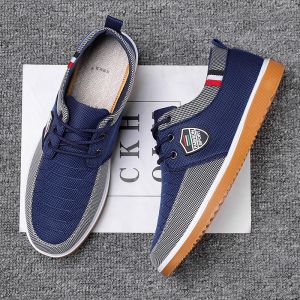 ALVIN Mens Casual Wear Rubber Shoes Canvas Shoes Breathable Shoes Soft Bottom Non-Slip Wear-Resistant Casual Shoes