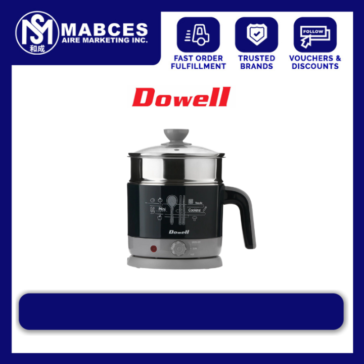 Dowell 1.2L Mini-chef Electric Kettle Multi-cooker EKC-12S | Lazada PH