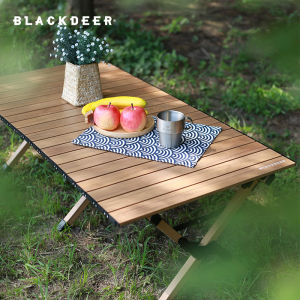 BLACKDEER Imitation Wood Aluminum Table Folding Aluminum Alloy Camping Family Table