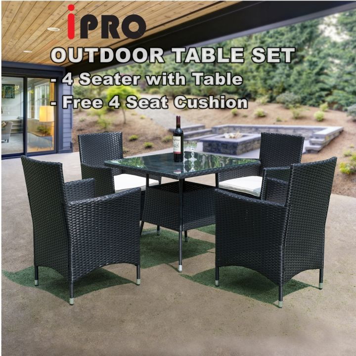 IPRO Set Meja Makan Outdoor Chair and Table Set Outdoor Furniture