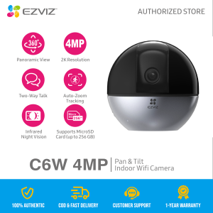 EZVIZ C6W 4MP PTZ Indoor Wifi Camera | AI Human Detection | Baby and Pet Monitor | Night Vision | Motion Tracking