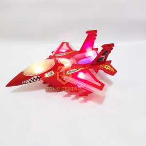 Mainan Pesawat JET LIGHT Nyala Dan Bunyi Bisa Jalan / Mainan Kado Ulang Tahun / Mainan Set Hadiah